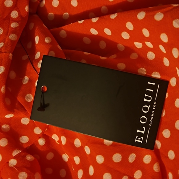 Eloquii la Dota Vita twisted bodice red white polkadot mini dress nwt - Picture 10 of 10